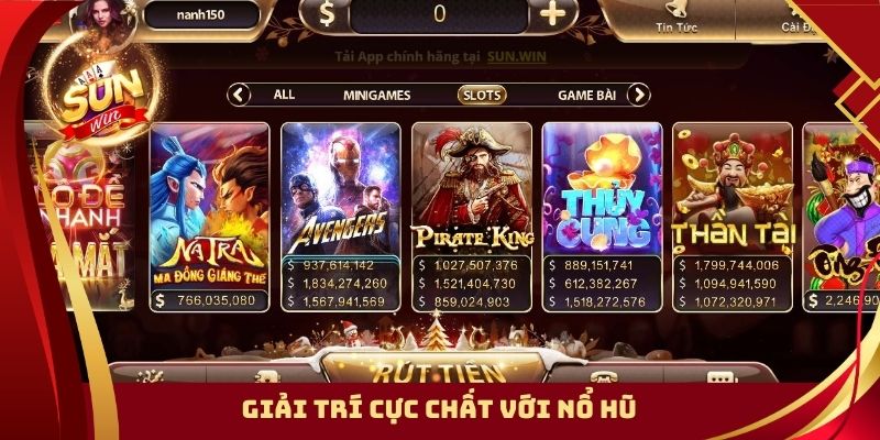 Tận hưởng đa dạng game nổ hũ thú vị tại Sunwin