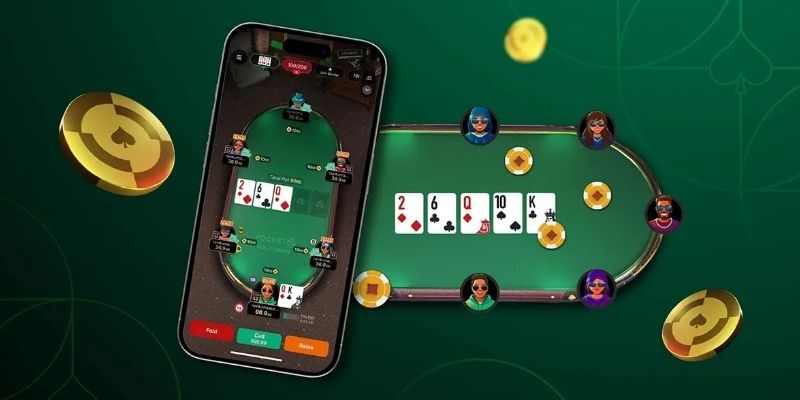 Luật chơi Poker chia thành nhiều vòng cược hấp dẫn