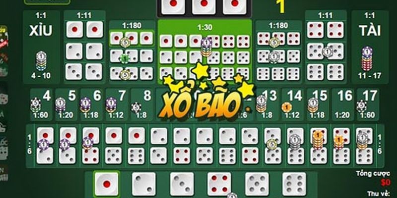Luật chơi Tài Xỉu đặt cược vào cửa dự đoán tổng chính xác
