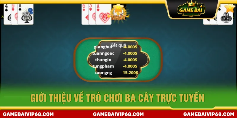 Ba Cây là trò chơi được chia ba lá để so điểm với nhau