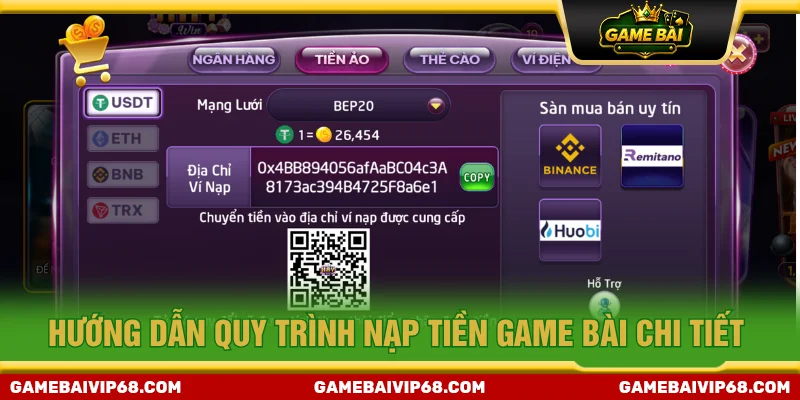 Cách nạp tiền GAME BÀI nhanh chóng