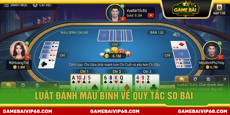 Quy tắc so bài hơn thua khi tham gia Mậu binh