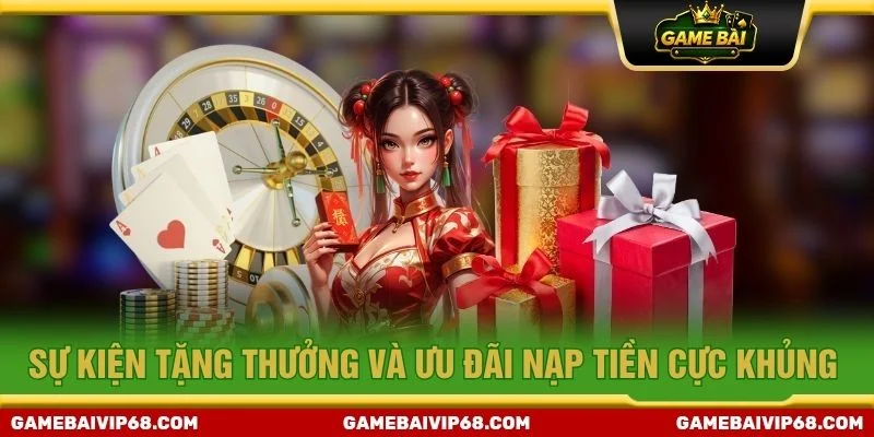 Sự kiện tặng thưởng và ưu đãi nạp tiền cực khủng